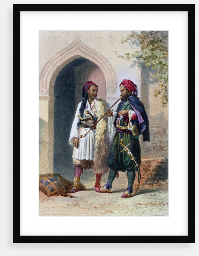Arnaout and Osmanli soldiers in Alexandria by Mouilleron