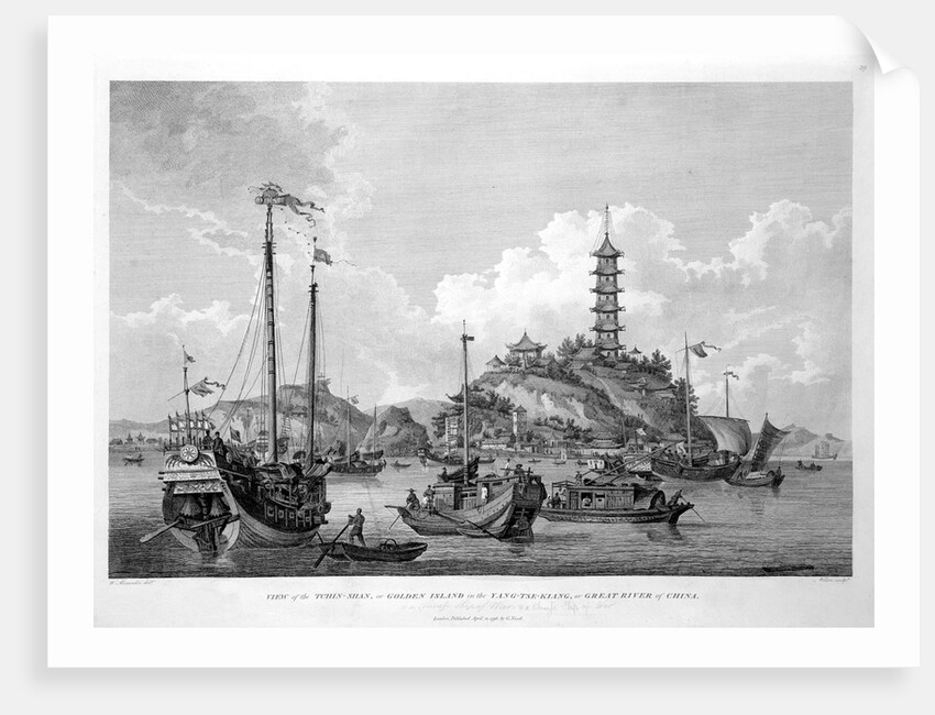 View of the Tchin Shan, or Golden Island, in the Yang-tse Kiang, or Great River of China by Wilson