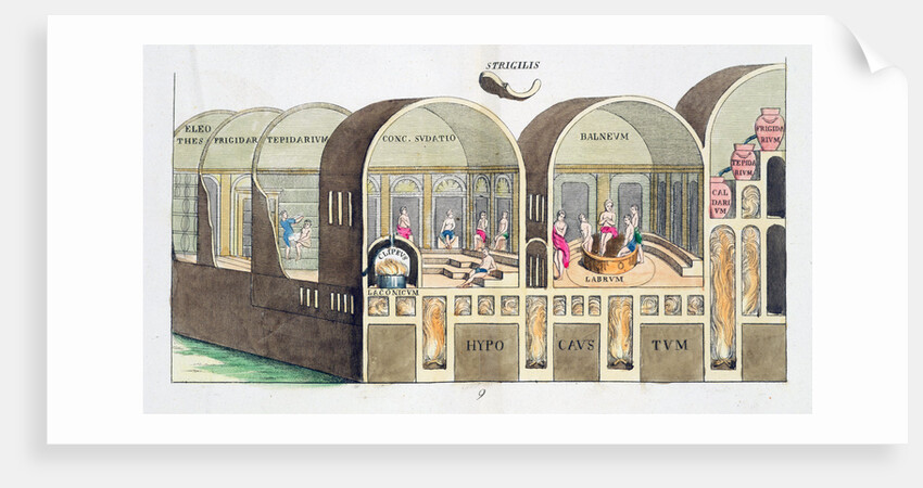 Cross section of a Roman baths by Anonymous