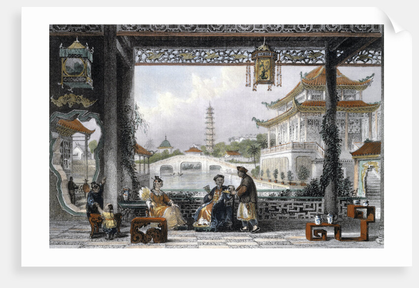 Pavilion and Gardens of a Mandarin near Peking by Thomas Allom