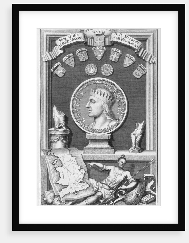 Egbert, King of the West Saxons and first monarch of all England by George Vertue