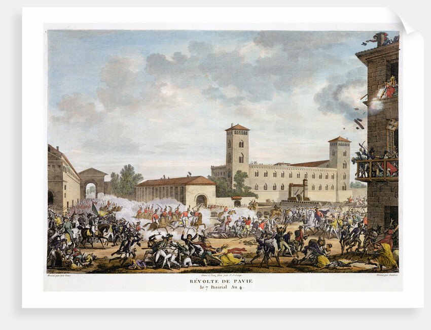 Revolt at Pavia by Jacques Joseph Coiny
