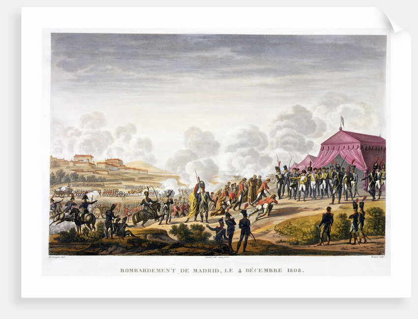 The bombardment of Madrid by Edme Bovinet