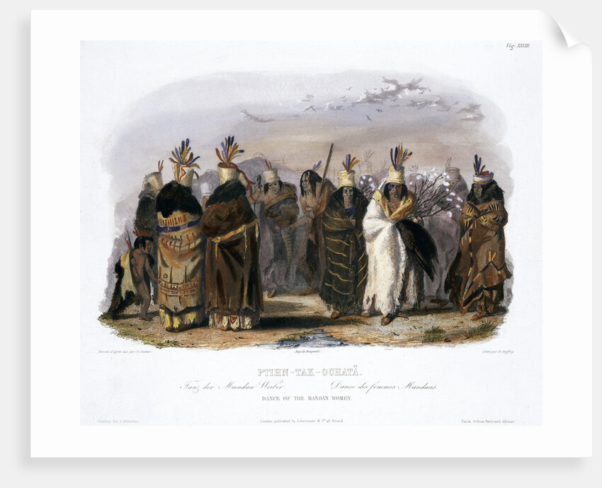 Ptihn-Tak-Ochata, Dance of the Mandan Women by Charles Geoffroy
