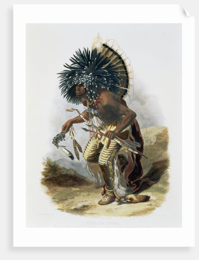 Pehriska-Ruhpa, Minatarre Warrior in the Costume of the Dog Dance by Rene Rollet