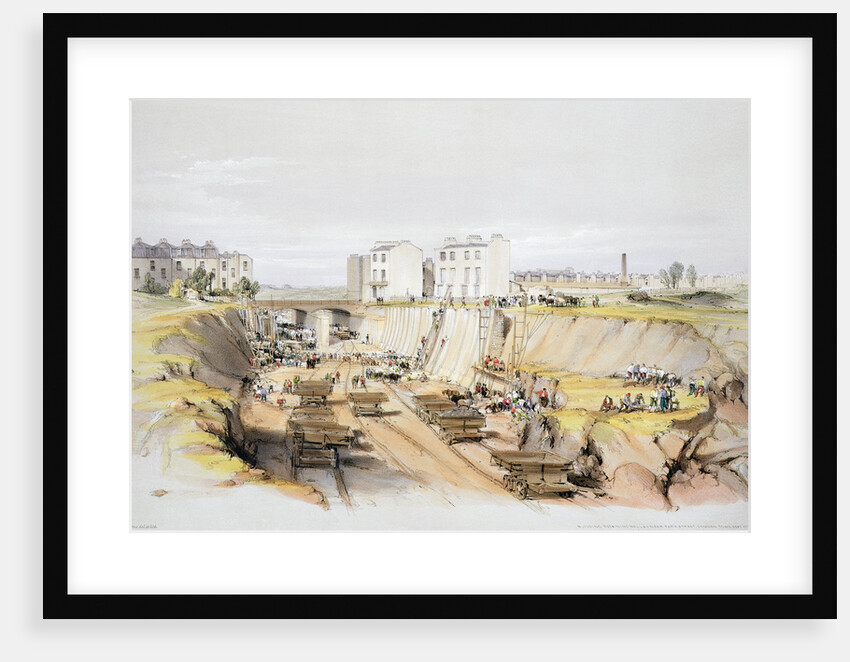 Building the retaining wall near Park Street by John Cooke Bourne