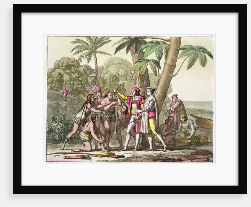 Christopher Columbus with Native Americans by DK Bonatti
