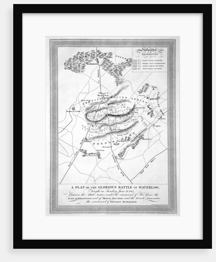 A Plan of the Glorious Battle of Waterloo by Anonymous