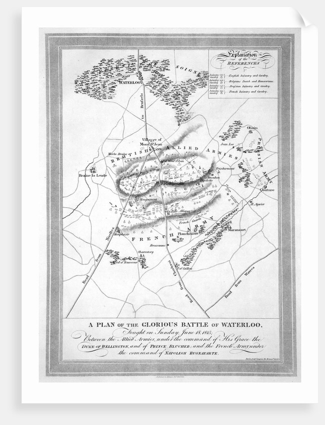 A Plan of the Glorious Battle of Waterloo by Anonymous