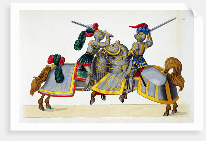 Two knights at a tournament by Friedrich Martin von Reibisch