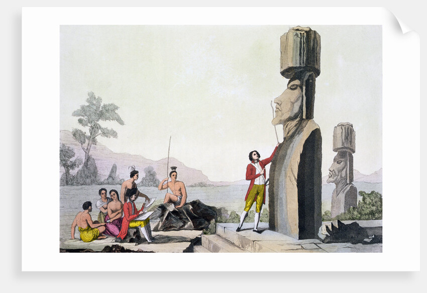 Statues on Easter Island by C Bottigella