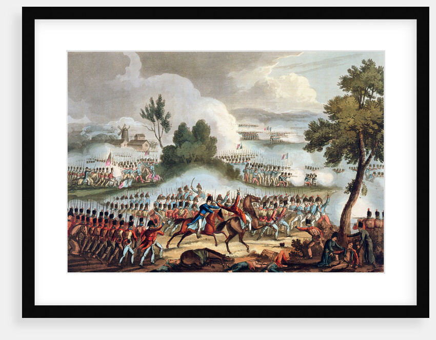 The Left Wing of the British army in Action at the Battle of Waterloo by Thomas Sutherland
