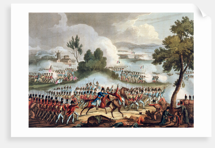 The Left Wing of the British army in Action at the Battle of Waterloo by Thomas Sutherland