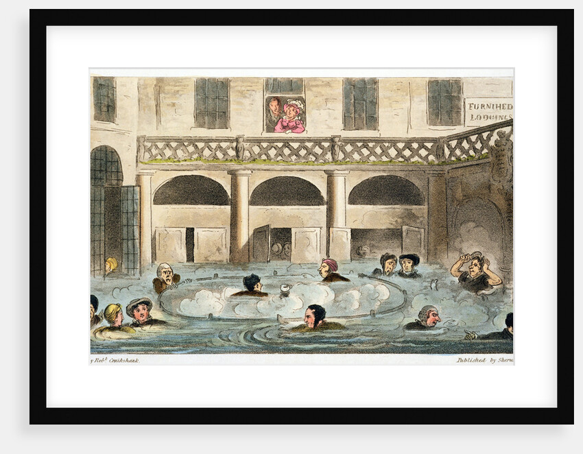 Public Bathing at Bath, or Stewing Alive by Isaac Robert Cruikshank