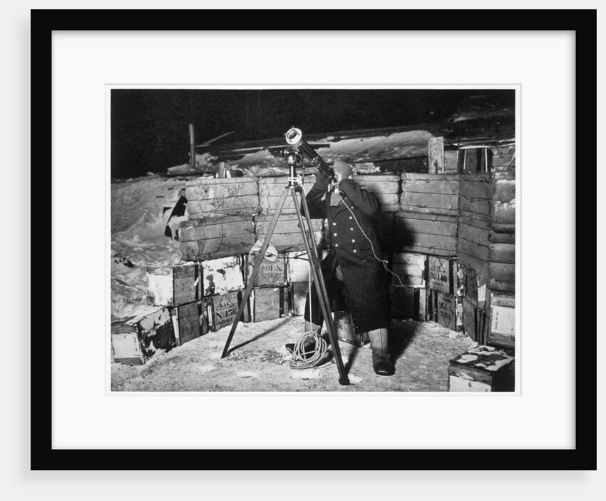 Commander Evans observing an Occulation of Jupiter by Herbert Ponting