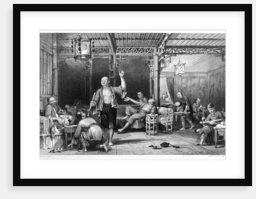 Chinese opium smokers by Thomas Allom
