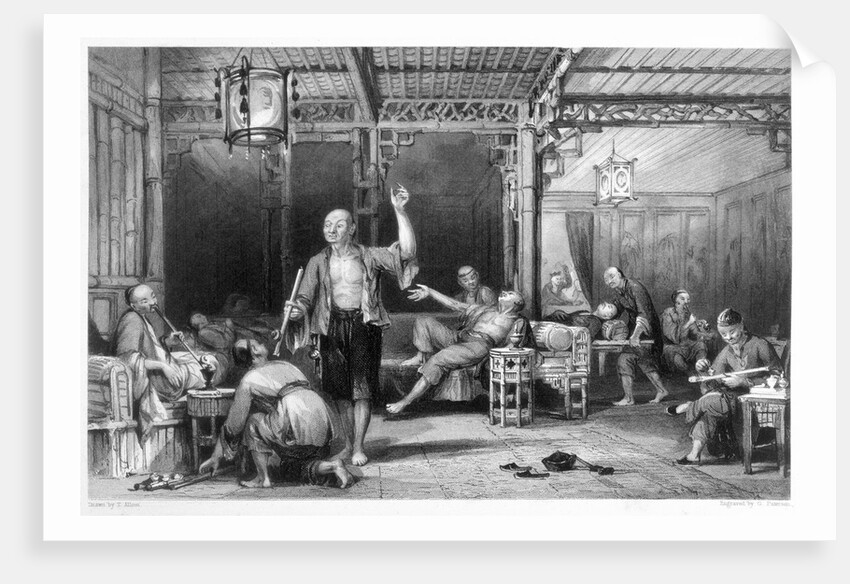 Chinese opium smokers by Thomas Allom