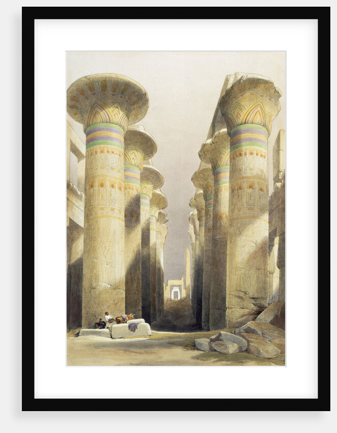 Central avenue of the Great Hall of Columns by David Roberts