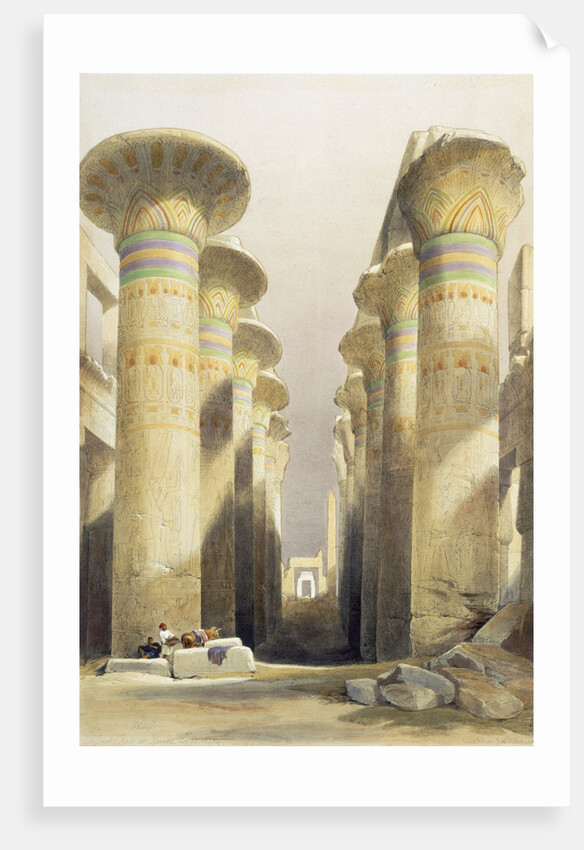 Central avenue of the Great Hall of Columns by David Roberts