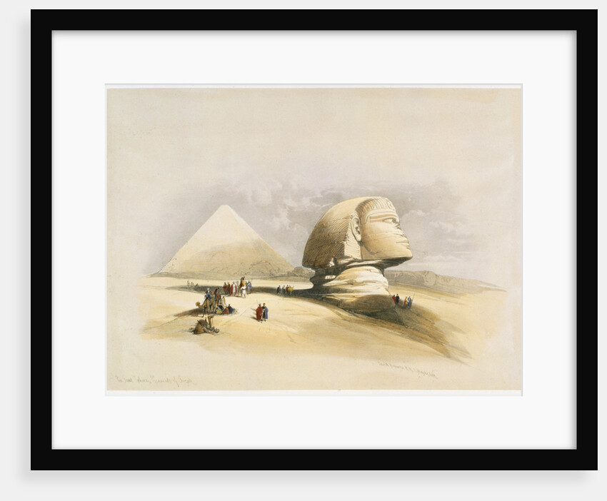 The Great Sphinx and the Pyramids of Giza by David Roberts