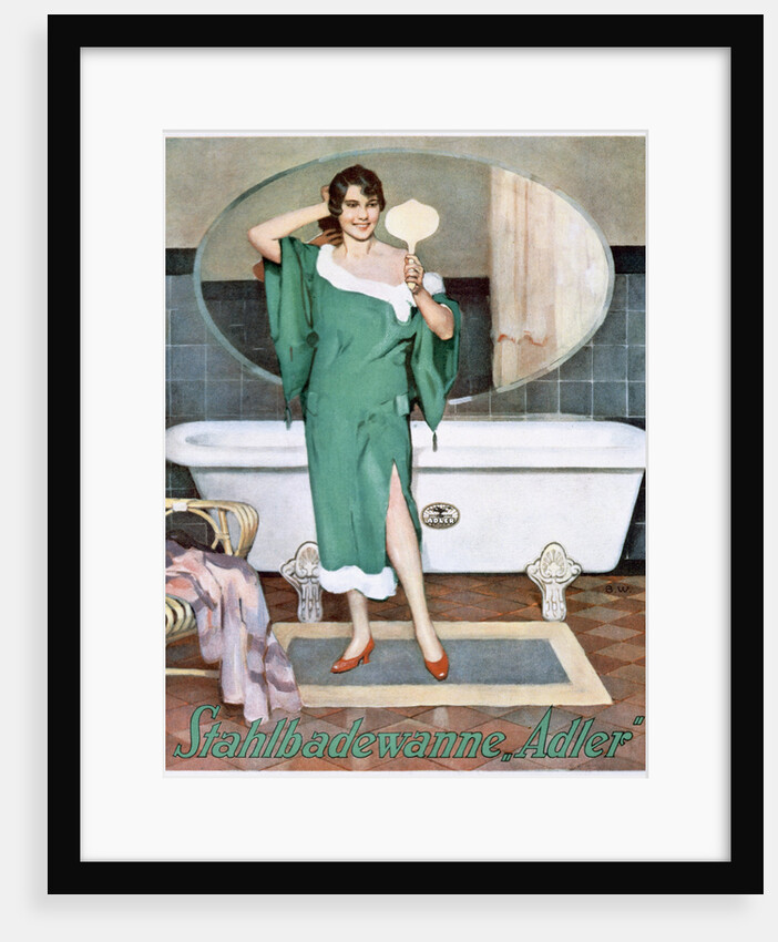 German advertisement for 'Adler' steel bathtubs by Anonymous