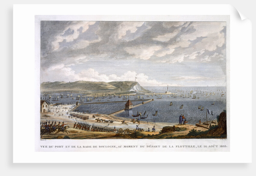 View of the Port and the Roadstead of Boulogne at the Departure of the Flotilla by Louis Francois Couche