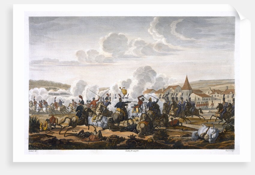 The Death of Prince Ludwig of Prussia at the Battle of Saalfed by Louis Francois Couche