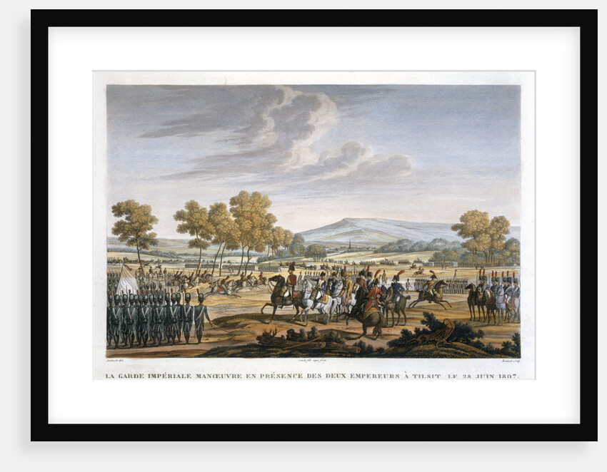 The Imperial Guard Manoeuvring in the Presence of the Two Emperors at Tilsit by Edme Bovinet