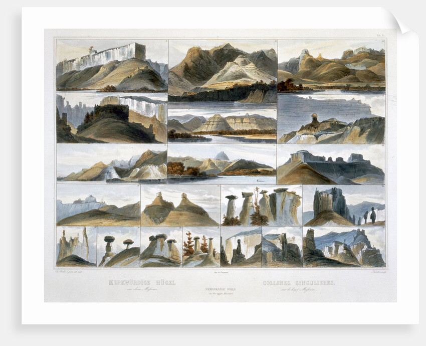 Remarkable Hills on the Upper Missouri by Friedrich Salathe