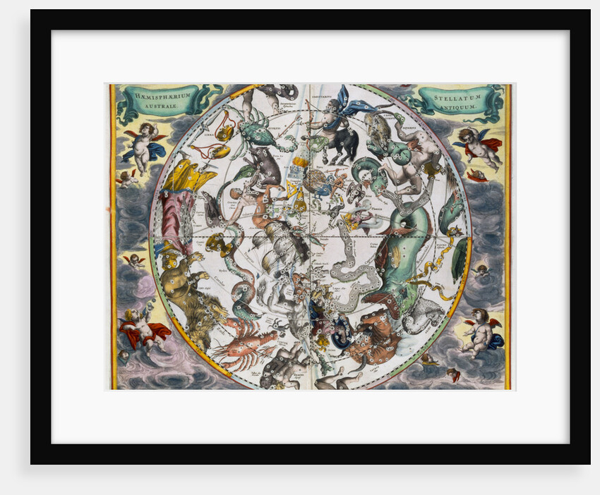 Map of the celestial Southern Hemisphere by Andreas Cellarius