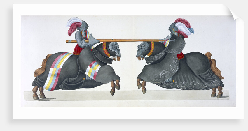 Two knights jousting at a tournament by Friedrich Martin von Reibisch