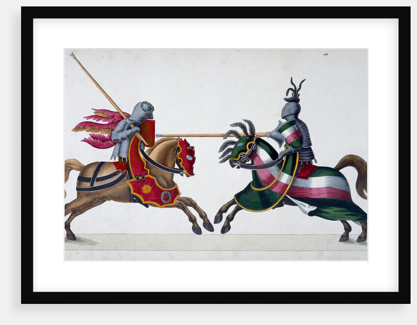 Two knights jousting at a tournament by Friedrich Martin von Reibisch