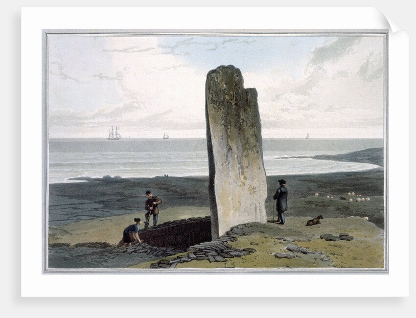 Druidical Stone at Strather near Barvas by William Daniell