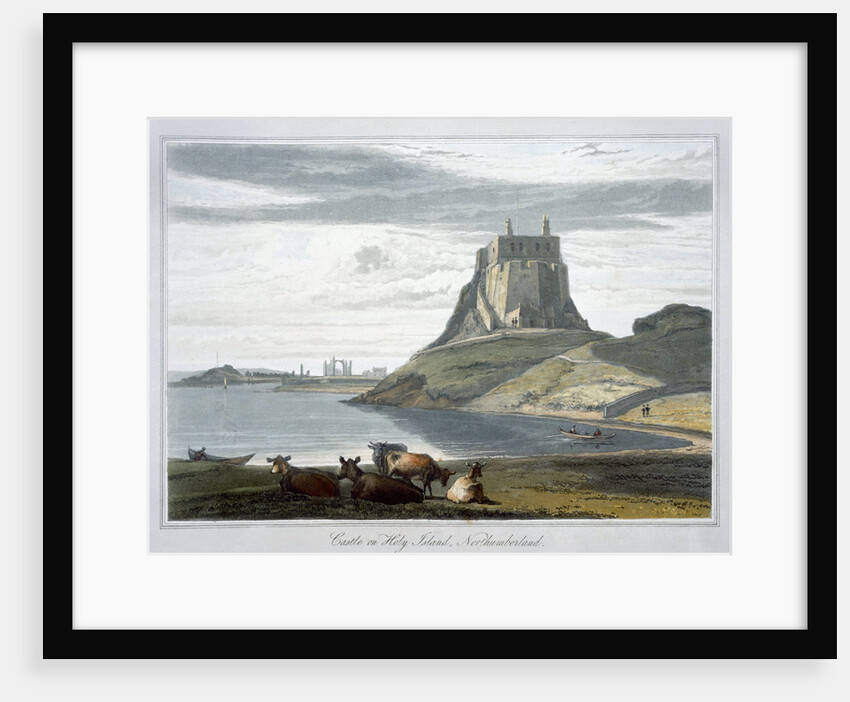 Castle on Holy Island by William Daniell