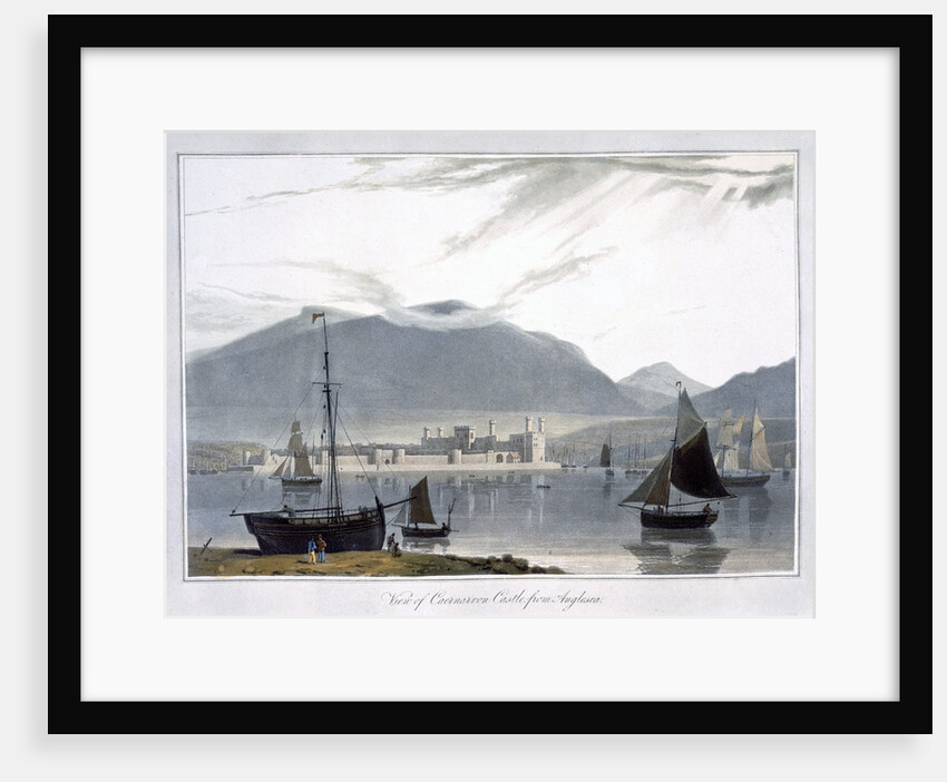 View of Caernarvon Castle from Anglesea by William Daniell