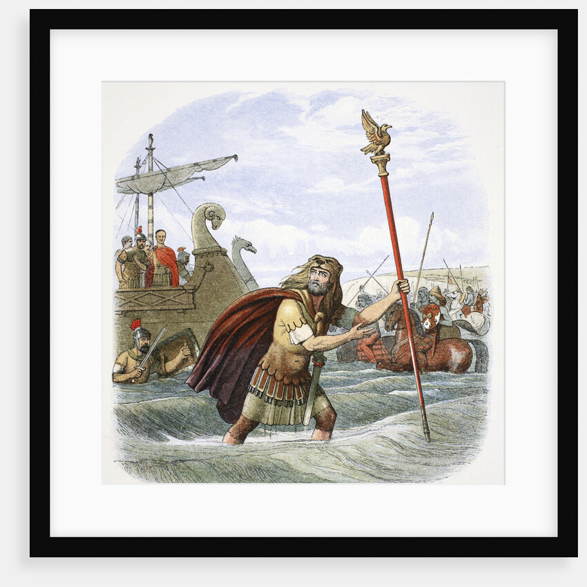 The Roman standard bearer of the 10th legion landing in Britain by James William Edmund Doyle