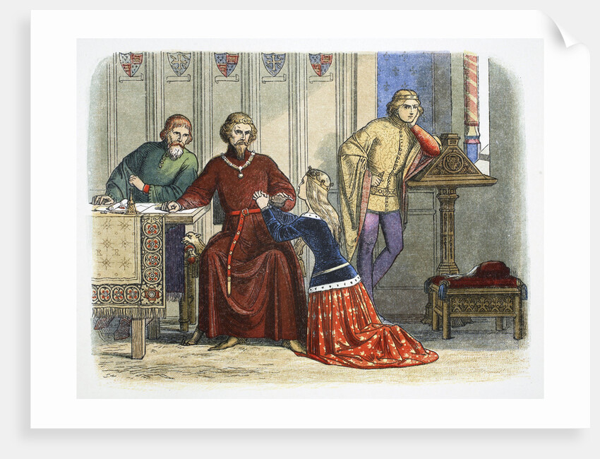 Queen Anne intercedes with Gloucester and Arundel for Sir Simon de Burley by James William Edmund Doyle