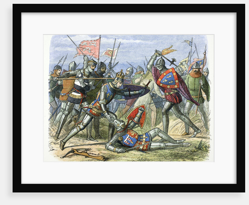 Henry V of England attacked by the Duke of Alencon at the Battle of Agincourt by James William Edmund Doyle