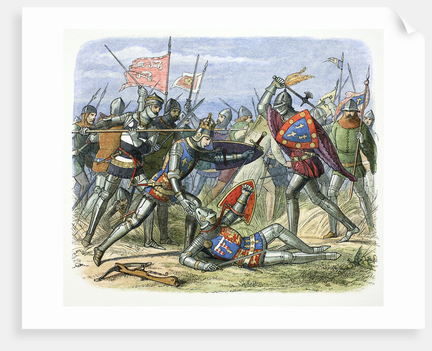 Henry V of England attacked by the Duke of Alencon at the Battle of Agincourt by James William Edmund Doyle