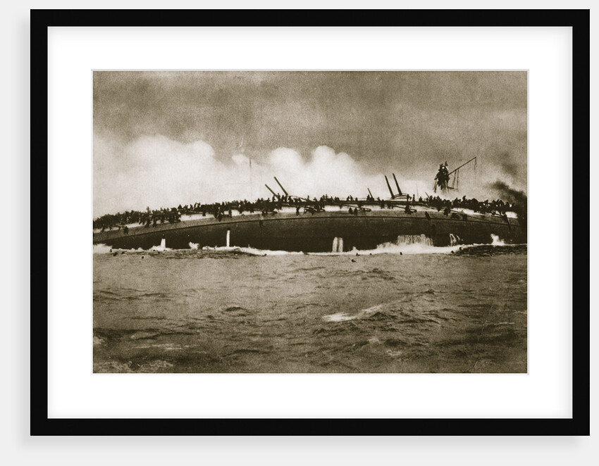 The sinking of the German cruiser 'Blücher' in the North Sea by Anonymous