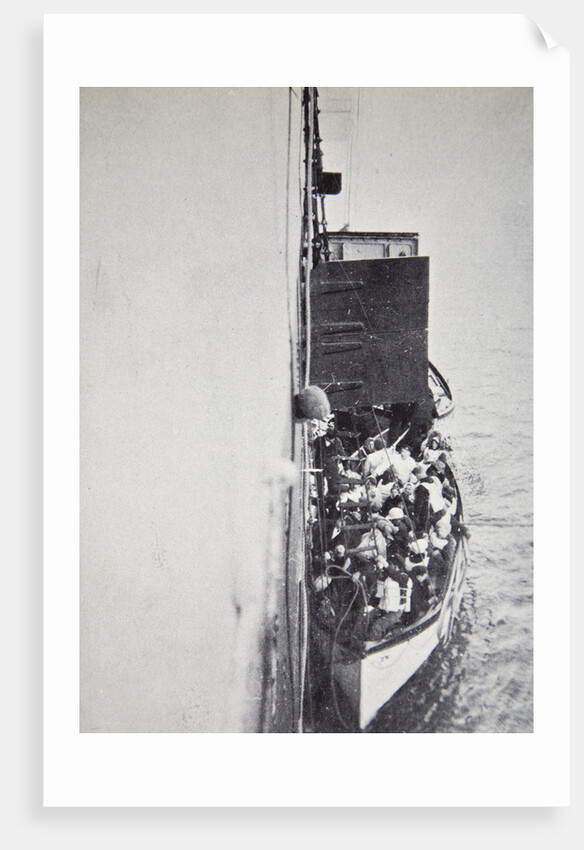 View from the 'Carpathia' of a lifeboat from the 'Titanic' brought alongside by Anonymous