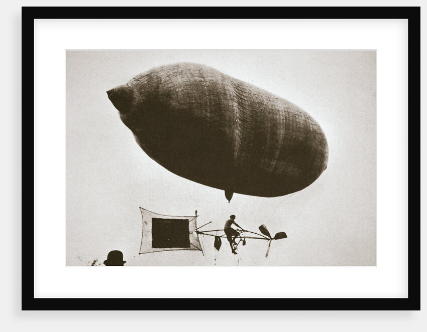 Sky cycle below a balloon by Anonymous