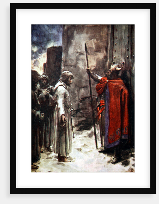 Henry IV of Germany outside the gates of Canossa by Arthur C. Michael