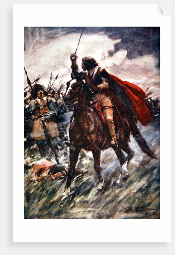 Albrecht von Wallenstein at the Battle of Lutzen by Arthur C. Michael