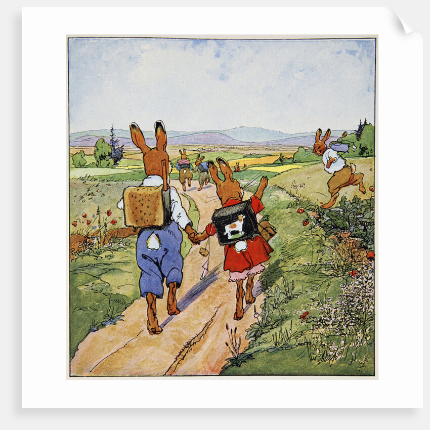 The walk to school by Fritz Kock-Gotha
