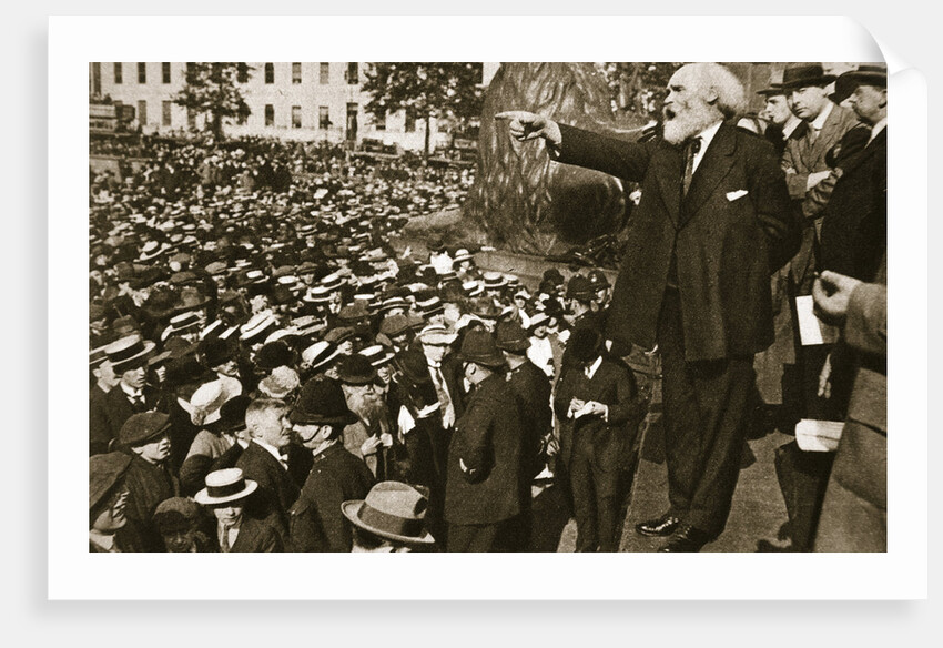 Keir Hardie speaking at a peace rally in Trafalgar Square by S and G