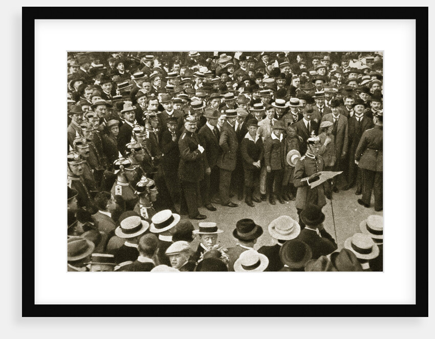 The Kaiser's proclamation of war being read out by GPA