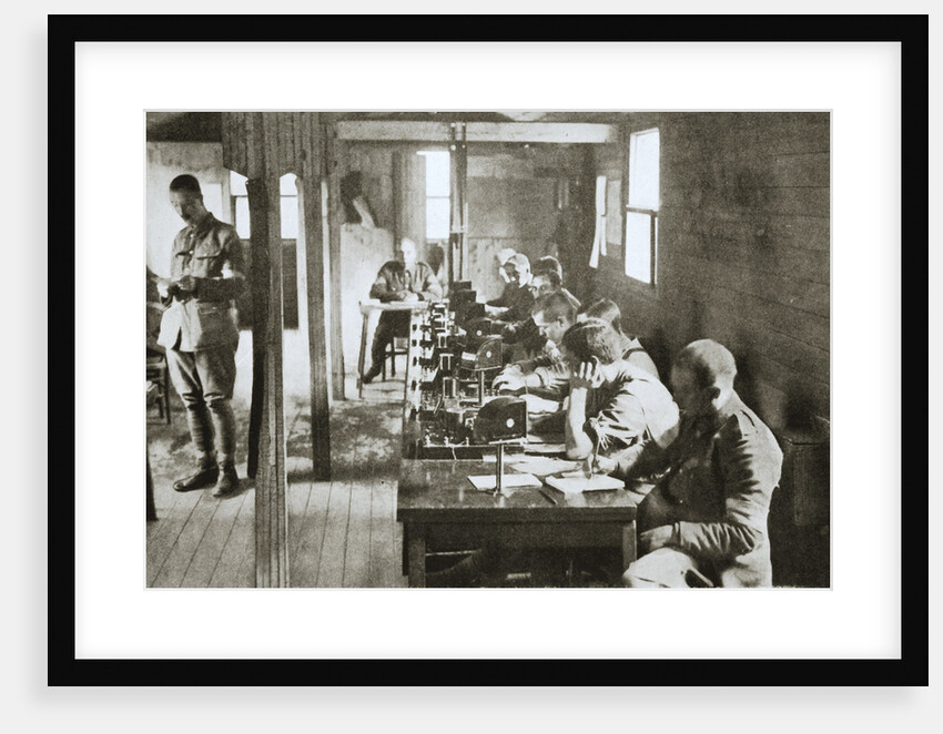 Interior of a signal exchange during the Battle of the Somme by Anonymous