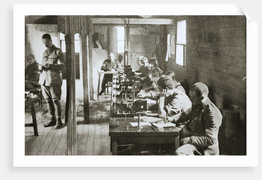 Interior of a signal exchange during the Battle of the Somme by Anonymous