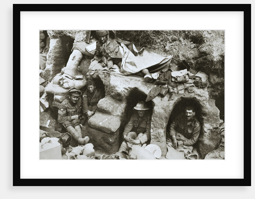 Our men are very comfortable in the old German dug-outs by Anonymous